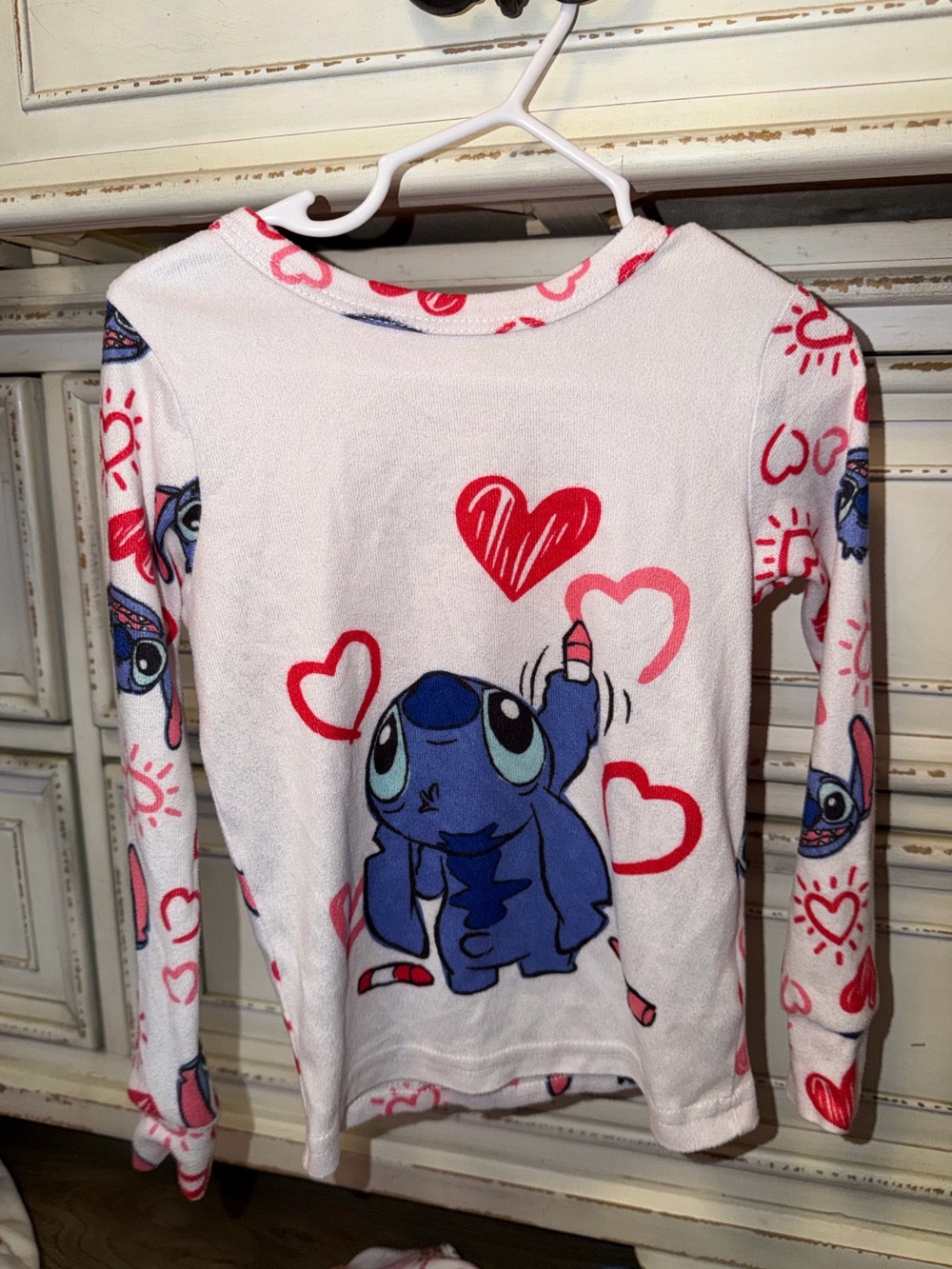 Disney Stitch Heart Pajama Set